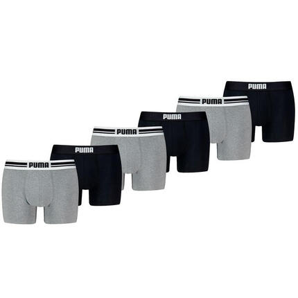 Boxershorts Everyday Placed Logo 6-pack Grey Melange / Black