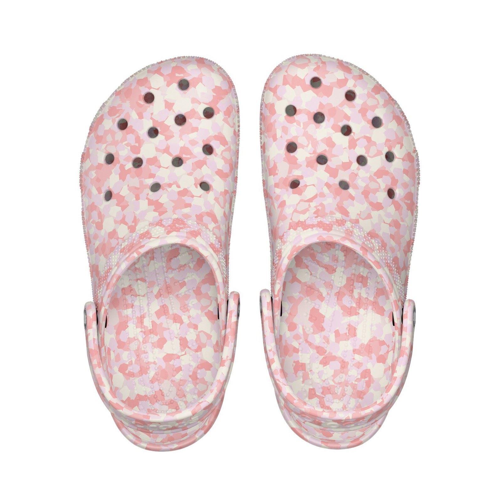 Crocs Classic Confetti Thermoplastic Women's Pink Milk/Mulit Clogs 4/5