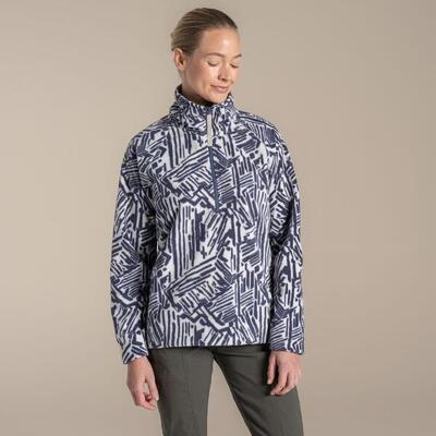 Annjela fleece met halve rits voor dames