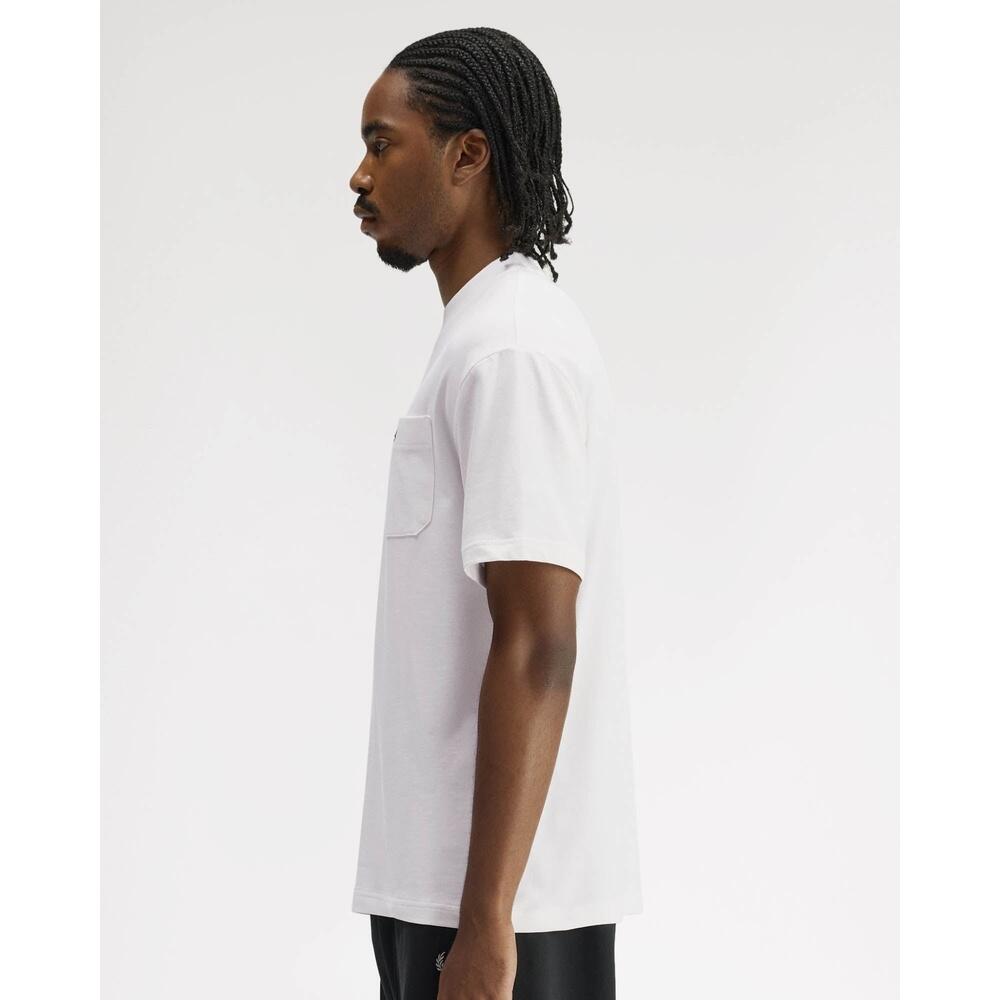 Camiseta Hombre Fred Perry Blanco 2/5