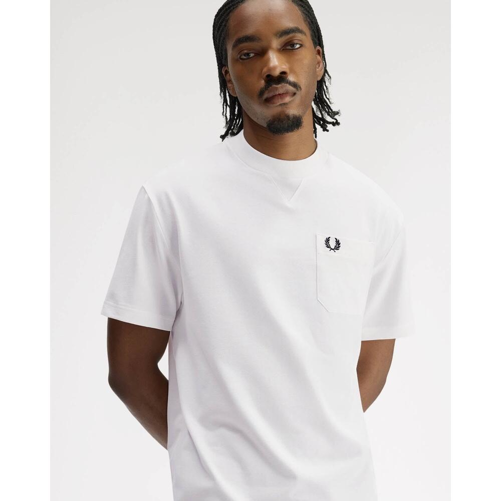 Camiseta Hombre Fred Perry Blanco 4/5