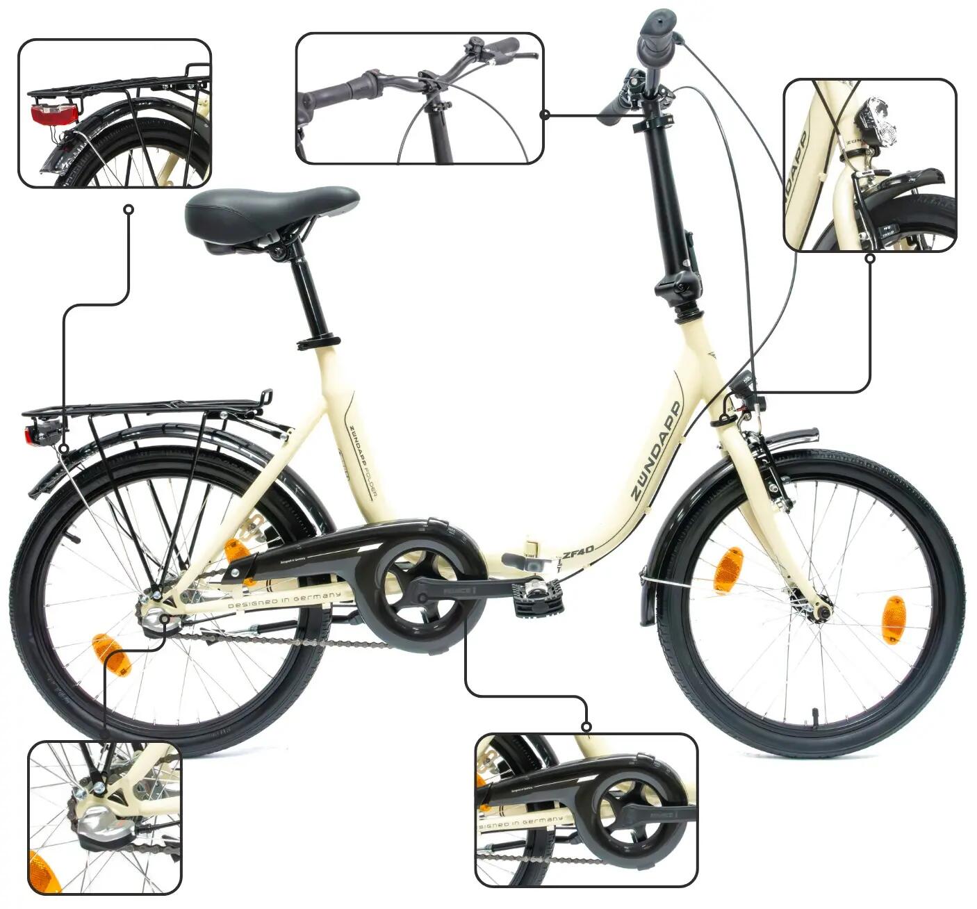 Rower Składany Zündapp ZF40 Koła 20" 3/6