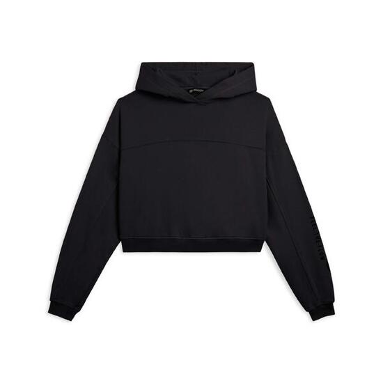 Felpa cropped con cappuccio e stampa street art