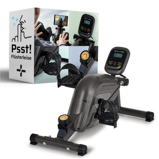 SportPlus Mini-Heimtrainer Grau – Beintrainer mit App & Magnetbremssystem