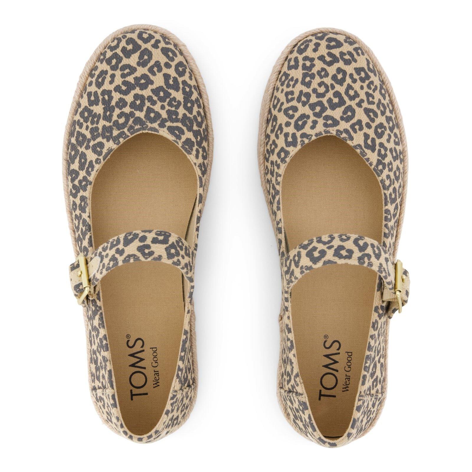 TOMS Carolina Mary Jane Textile Women's Oatmeal Espadrilles 5/6