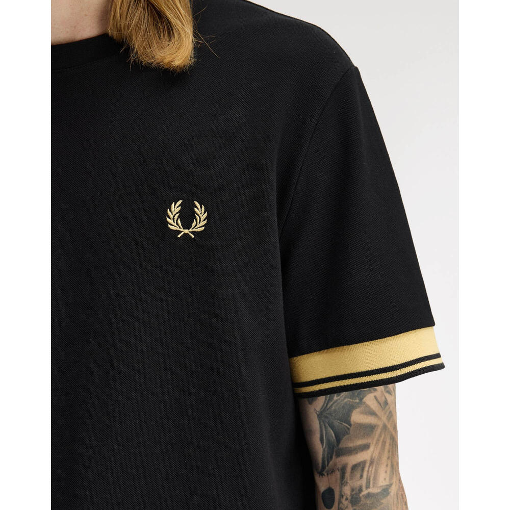 T-Shirt Herren Fred Perry Schwarz 3/6