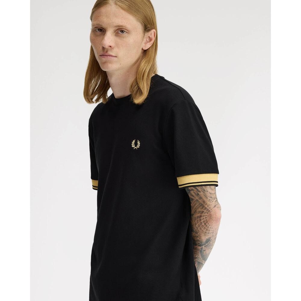 T-Shirt Herren Fred Perry Schwarz 2/6