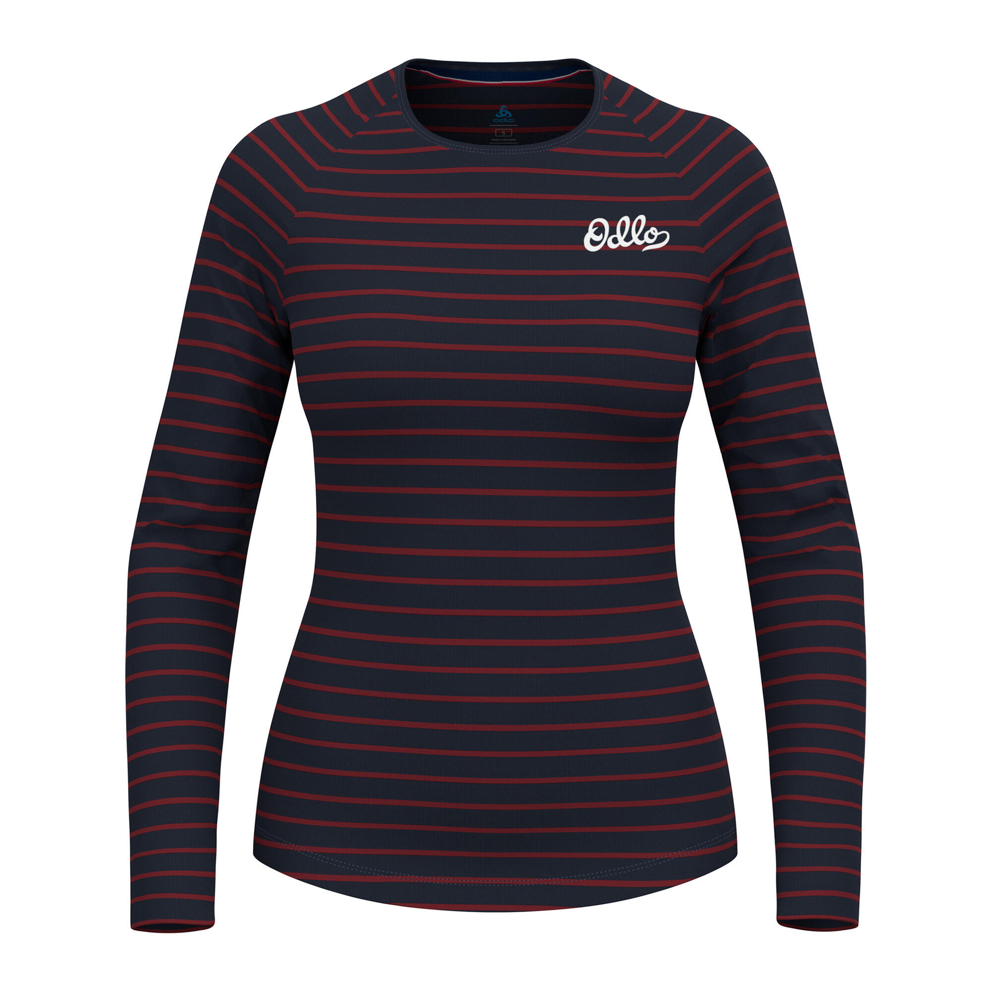Camiseta térmica de manga larga para mujer ODLO Warm Originals Stripes Bl Top 6/7