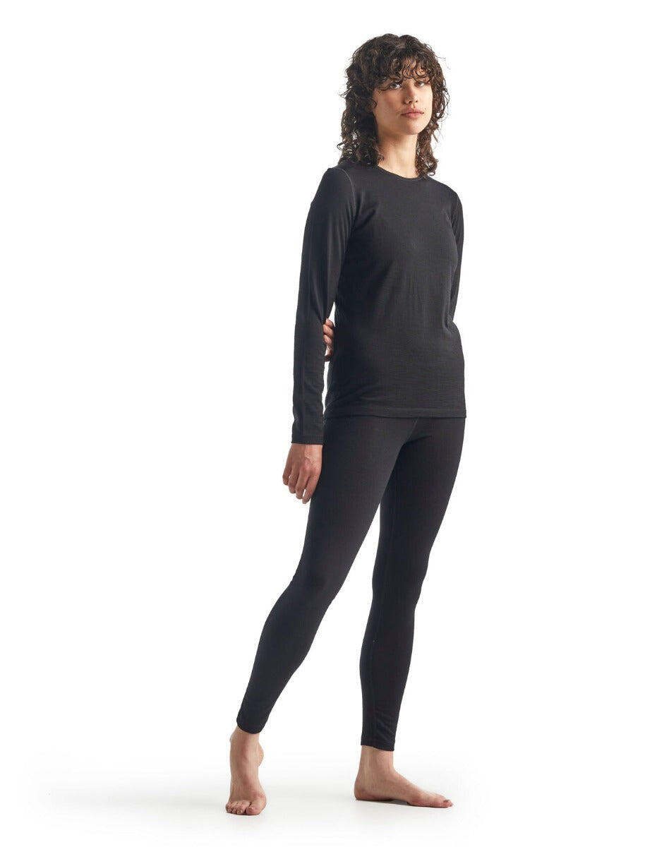 Tricou Icebreaker Lână Merino Negru 200 Oasis Crewe