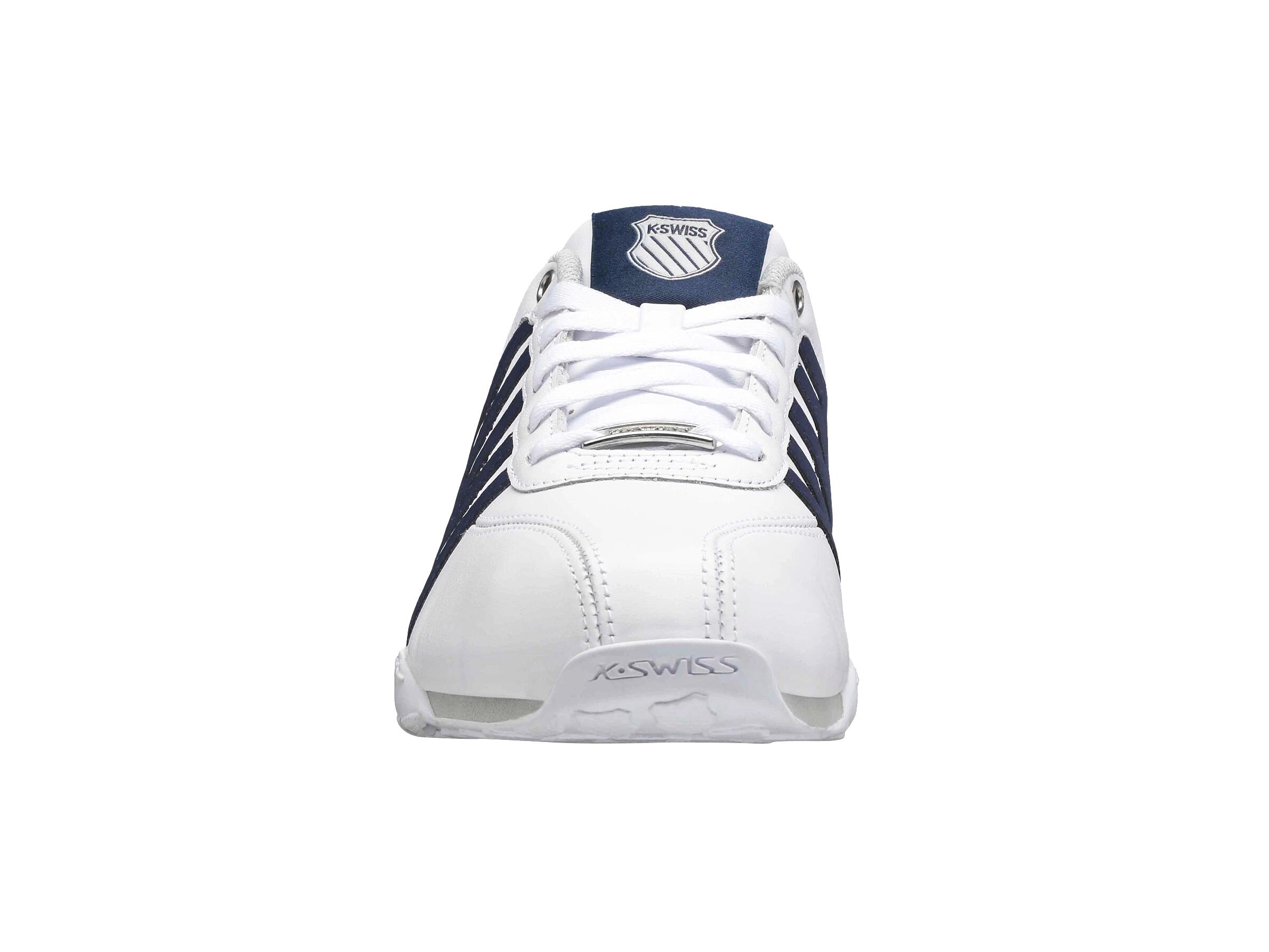 Zapatillas K-SWISS de caballero en piel, zapatilla deportiva clásica blanca 3/5