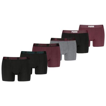 Puma boxers homme lot de 6 Black / Burgundy / Grey