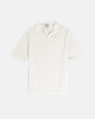 Relaxed gebreide ss polo heren