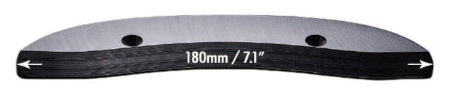 Accesorios Skate - Placa deslizante Seismic perfil redondo 180mm negro Skid Ossq 1/1