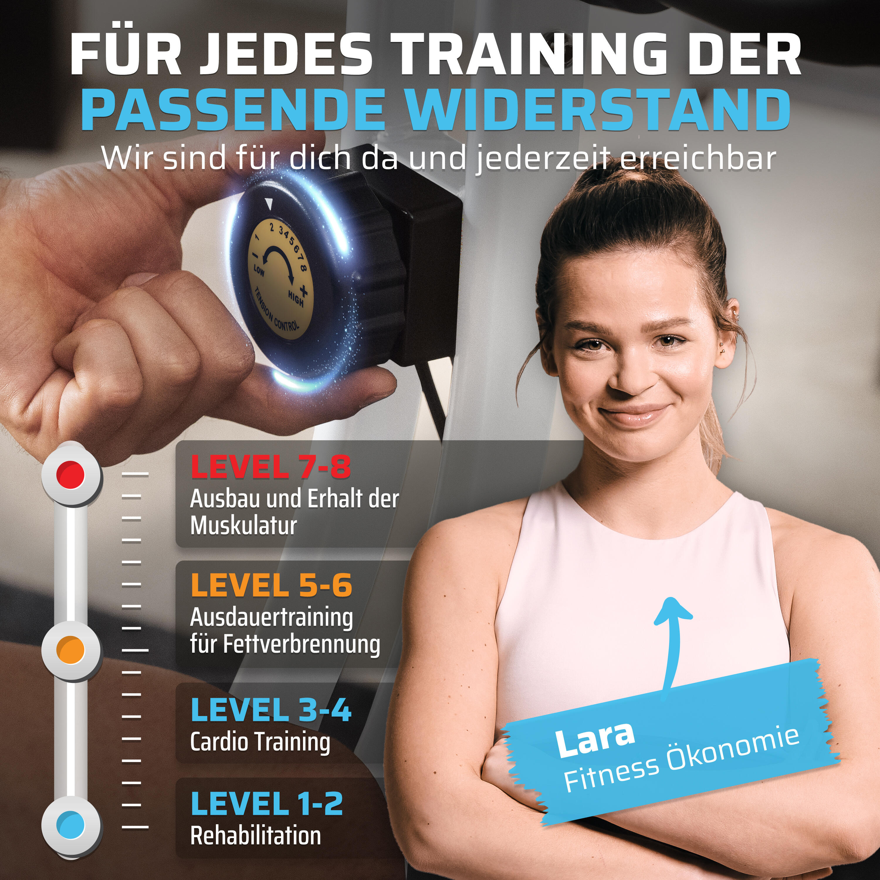 SportPlus X-Bike Heimtrainer klappbar, 8 Widerstandsstufen, App-kompatibel 3/5
