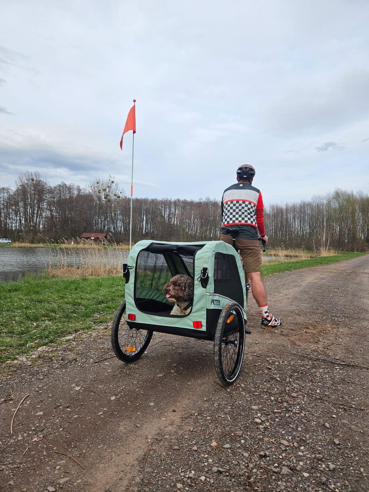 Przyczepka rowerowa z funkcją wózka spacerowego dla psa PETRIVE do 40 kg 4/7