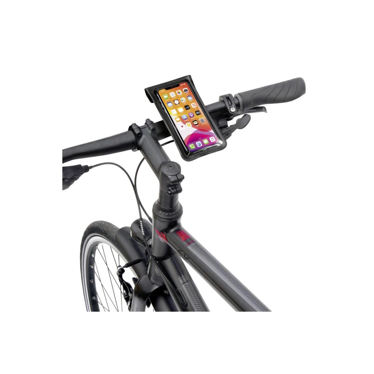 Klickfix Phone Bag Light S mit Adapter transparent/schwarz, mit Drehkupplung 3/4