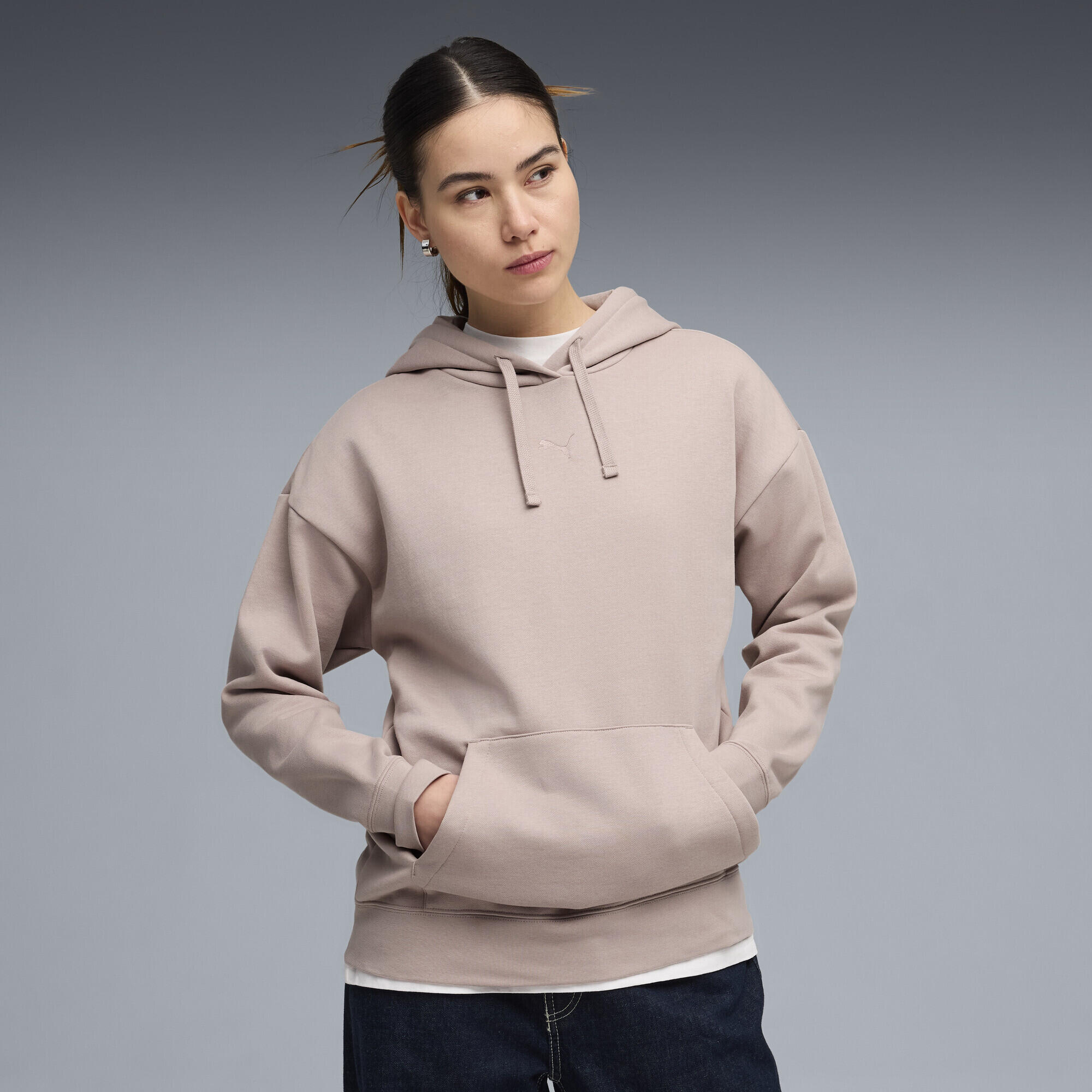 Essentials relaxte hoodie van fleece voor dames PUMA 2/5