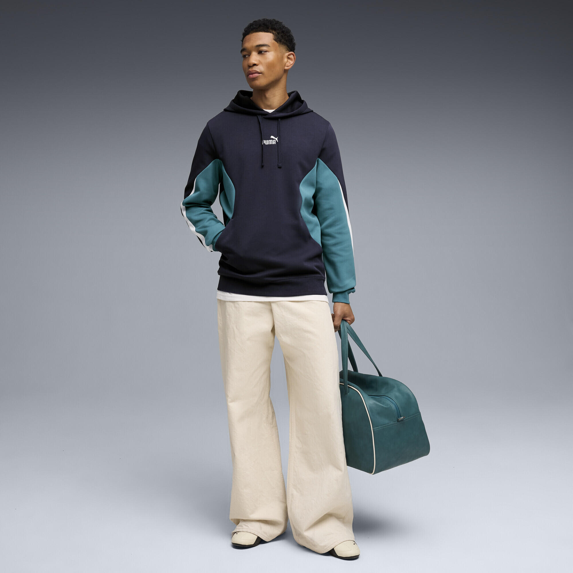 Felpa con cappuccio a blocchi di colore Essentials da uomo PUMA 4/5