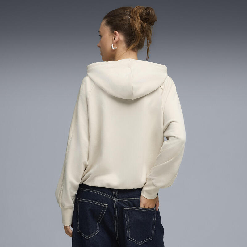 Pulover alergare femei cu glugă oversize Her, negru PUMA