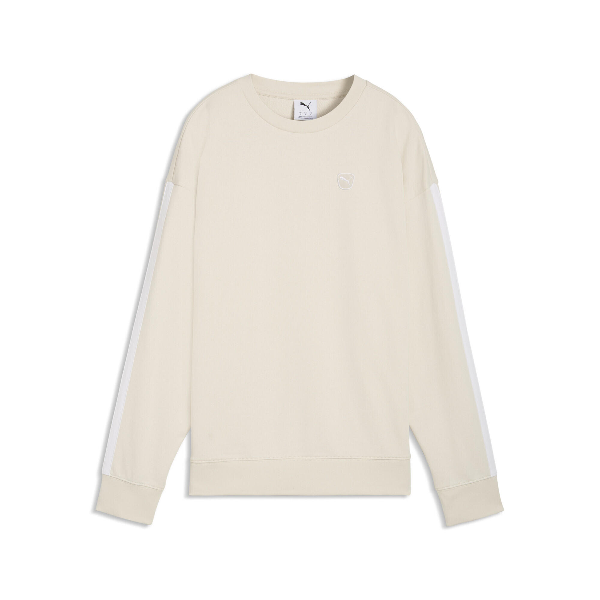 Puma - Sweat À Col Rond Essentials Elevated Femme Puma - Pull - Beige|blanc - Decathlon