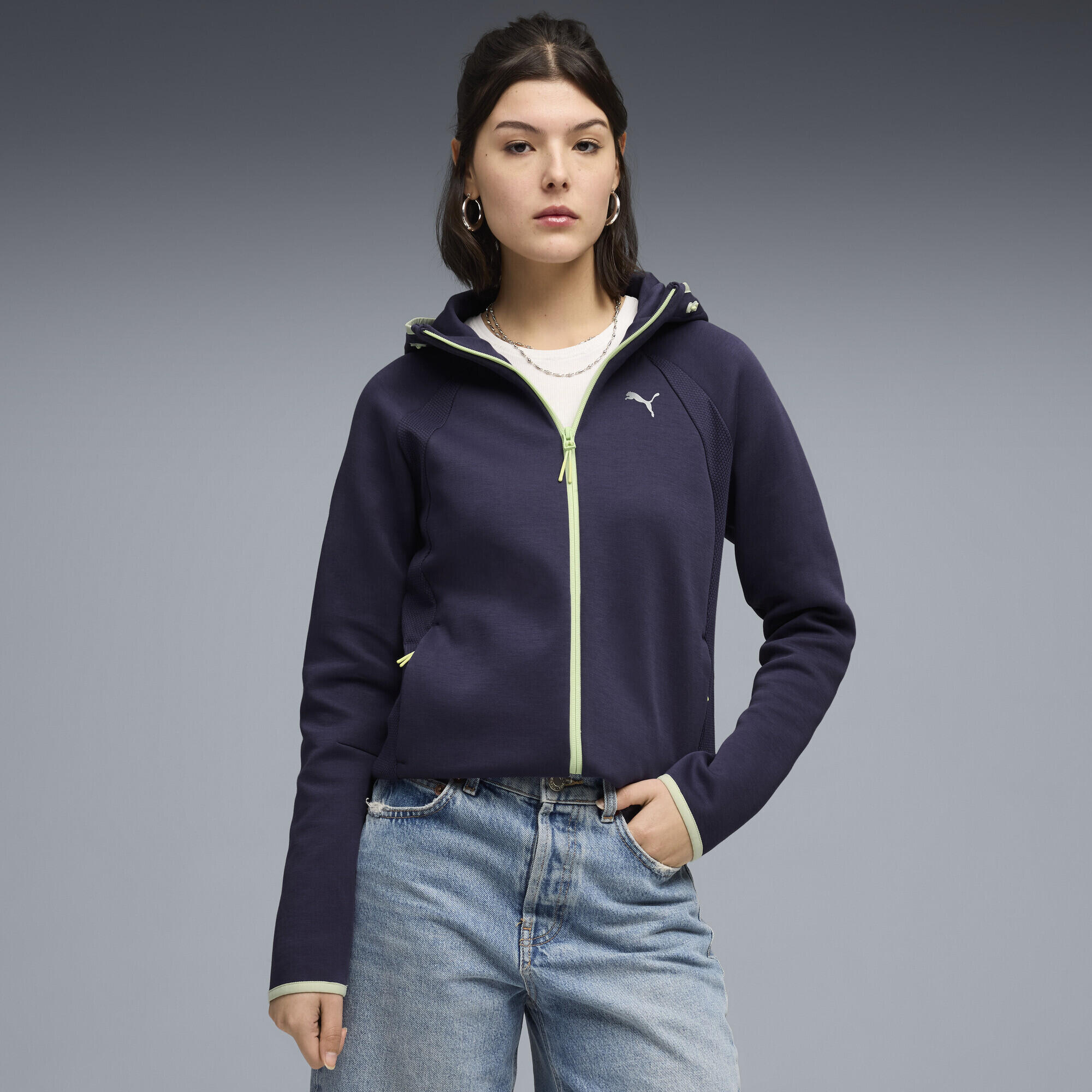 Felpa con cappuccio e zip integrale Evostripe da donna PUMA 2/5