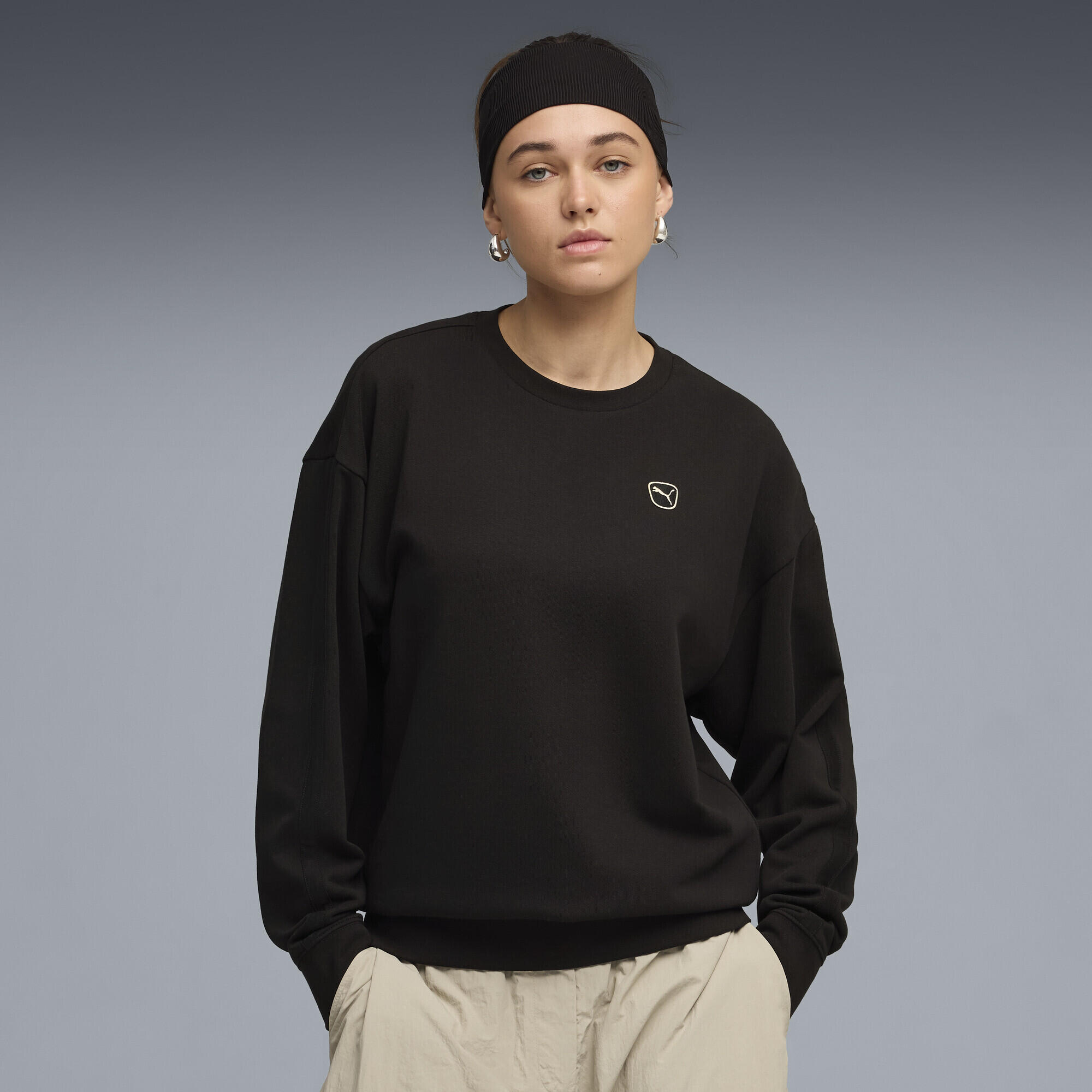 Essentials Elevated Sweatshirt mit Rundhalsausschnitt Damen PUMA 2/5