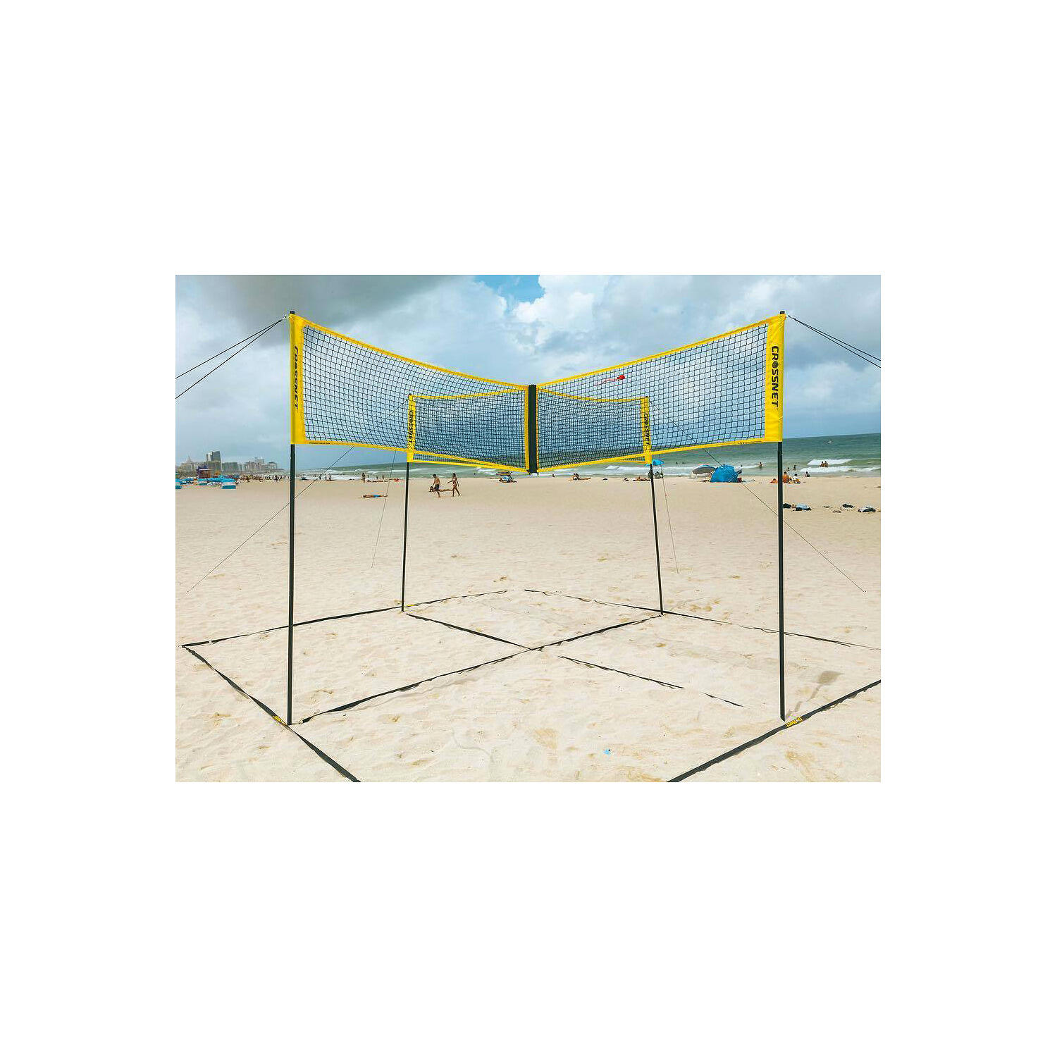 CROSSNET Volleyball Net Assembly Four Square Volleyball Unisex