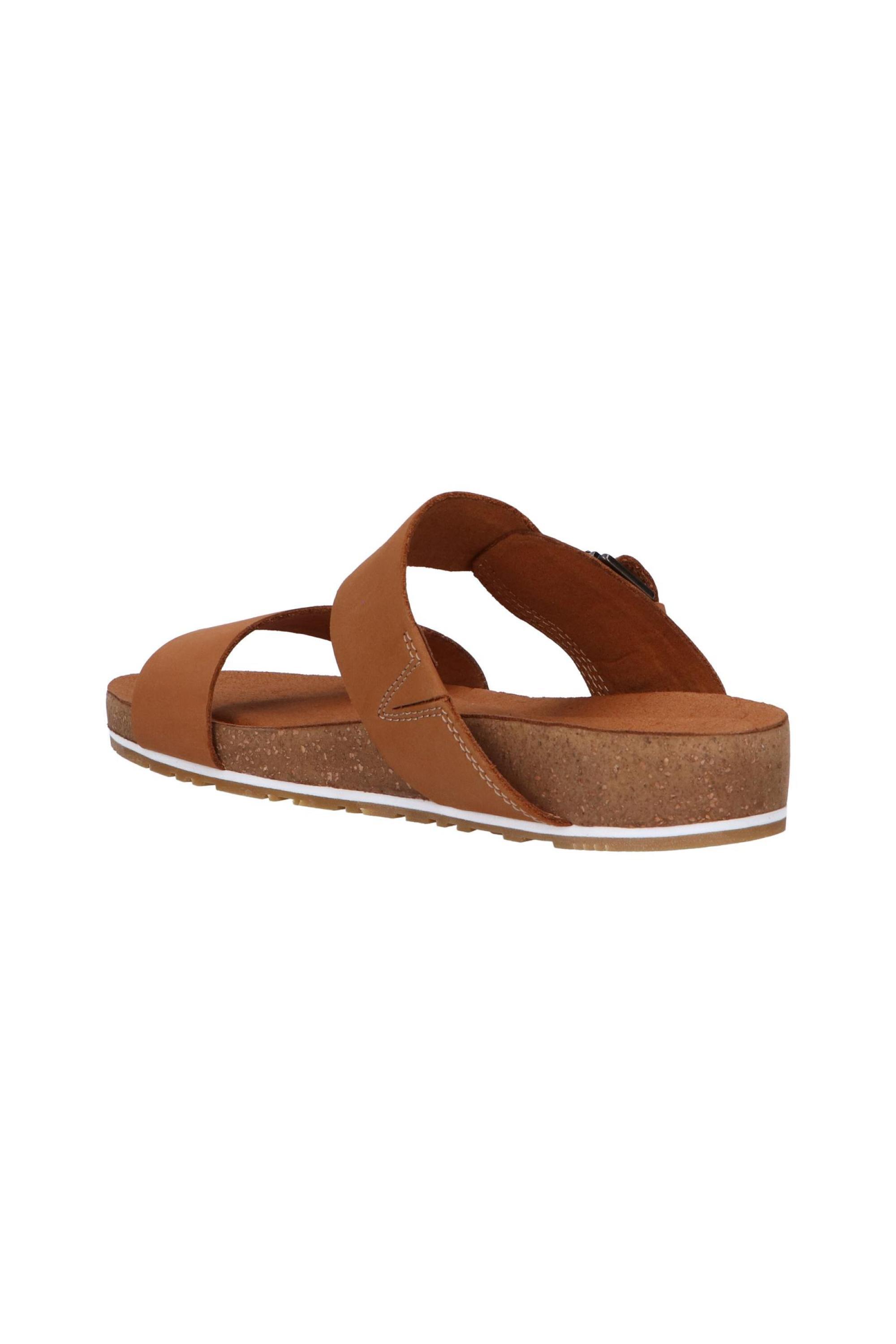 Klapki skórzane damskie brązowe TIMBERLAND MALIBU WAVES SLIDE RUST NUBUCK 5/6