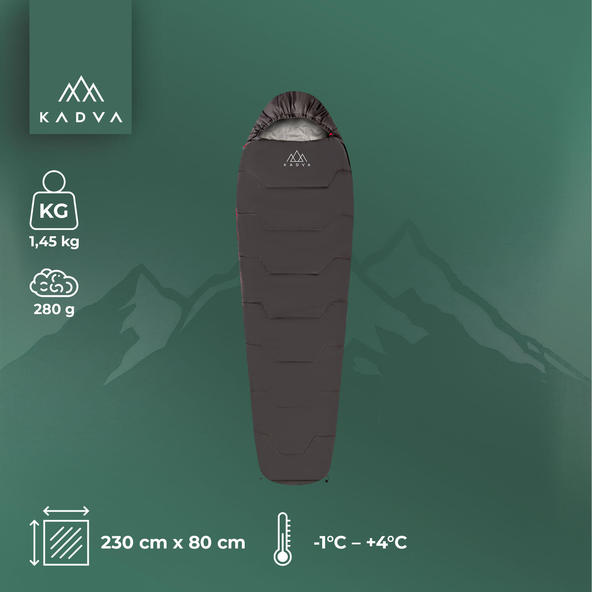 Saco de dormir KADVA Mumio R 2/7