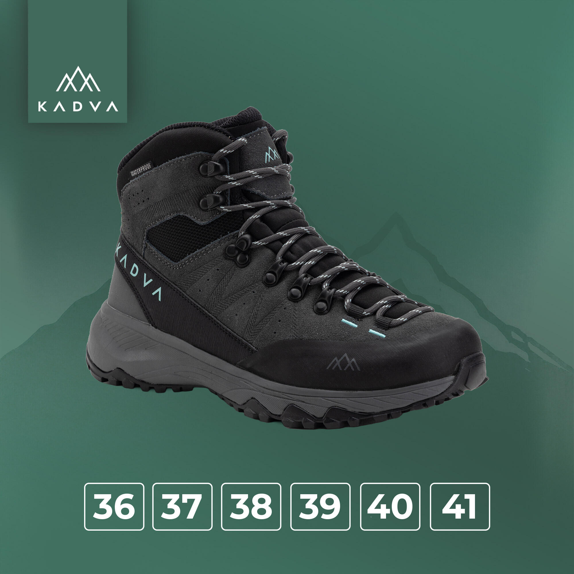 Botas de trekking femininas KADVA Stride Mid à prova d'água 2/6