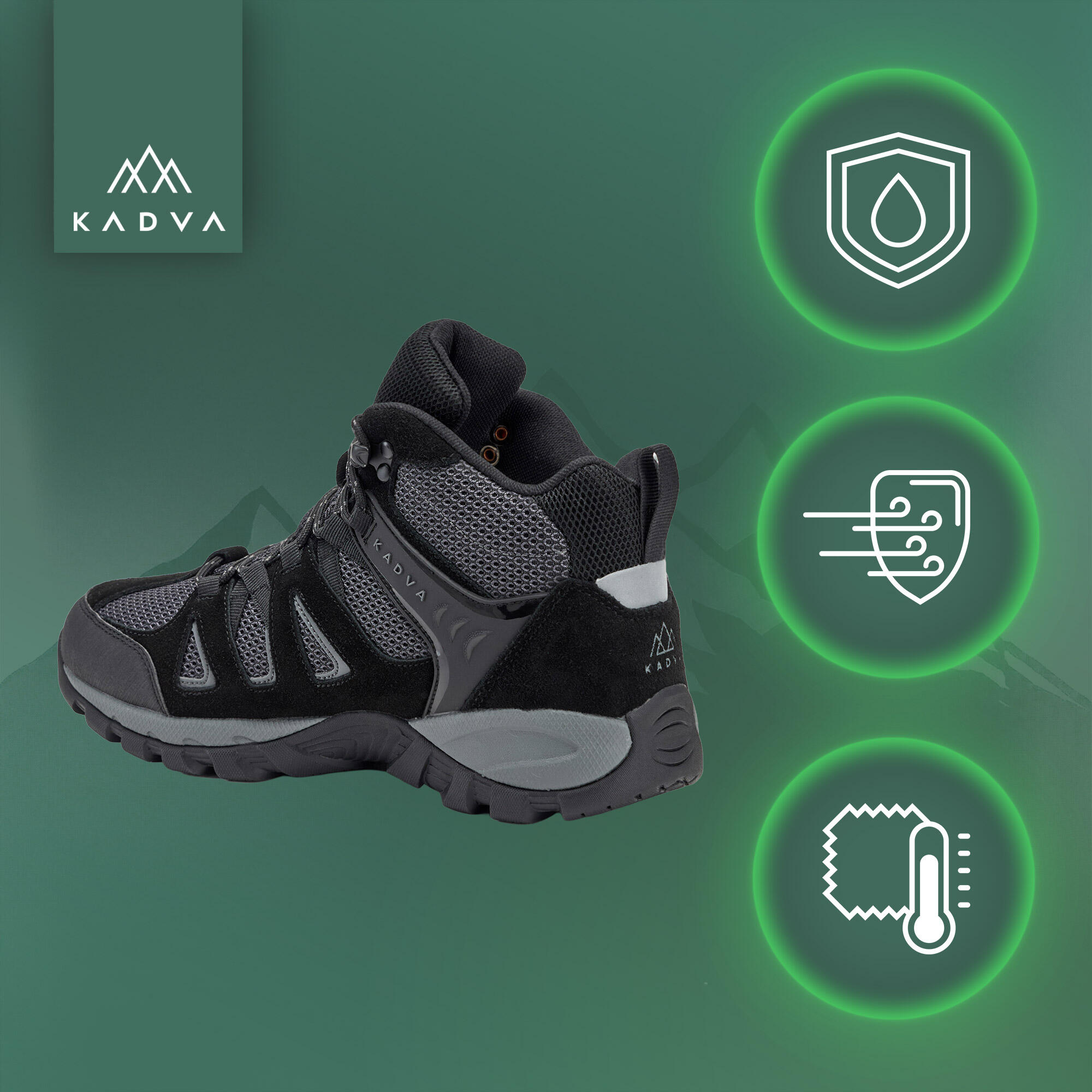 Sapatos de trekking masculinos KADVA Traver Mid WP 3/7