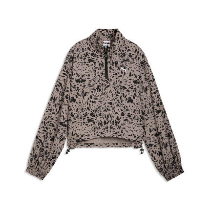 Essentials Relaxed Bedruckte Jacke mit Reißverschluss bis zum Hals Damen PUMA
