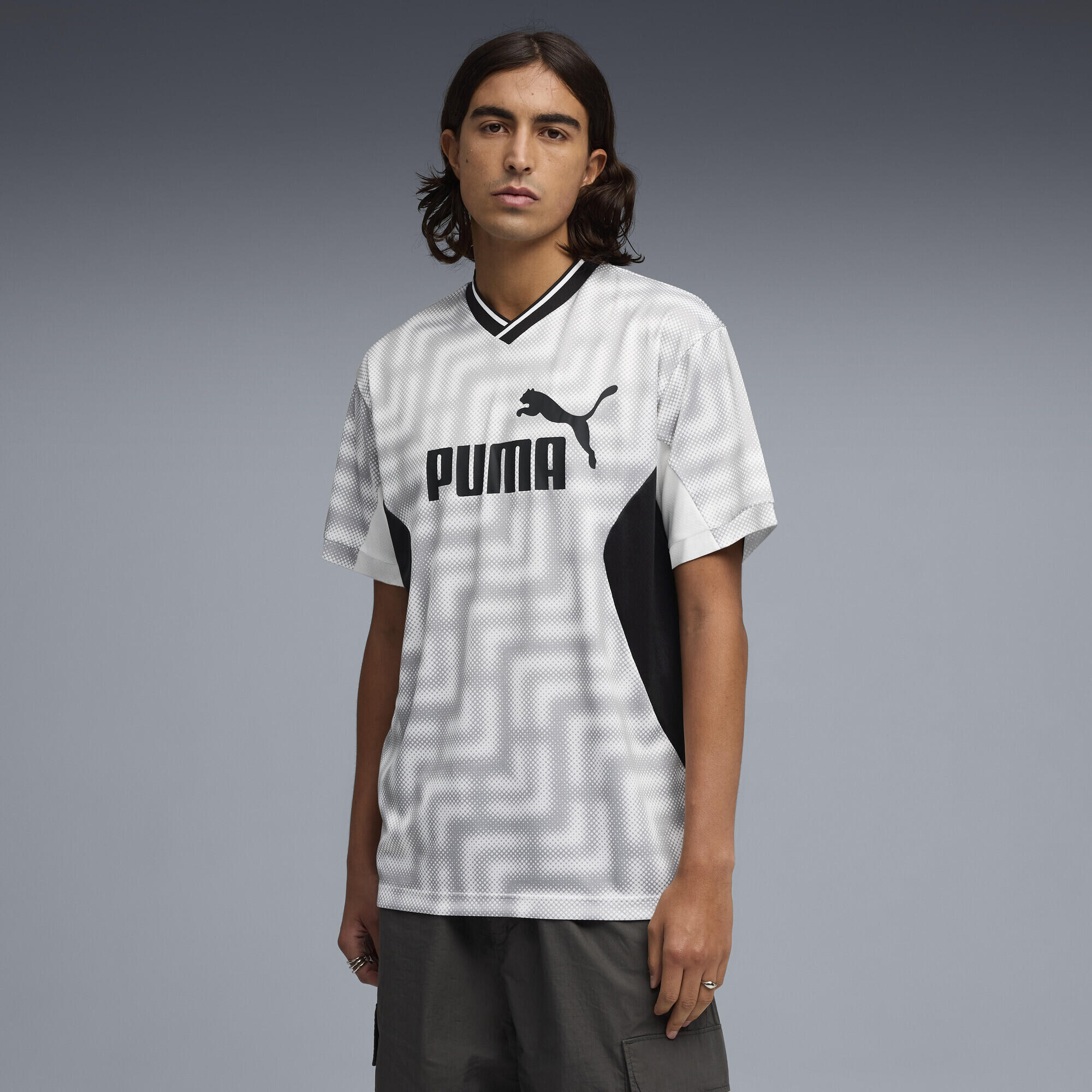 Męska luźna koszulka piłkarska Essentials z blokami kolorów PUMA