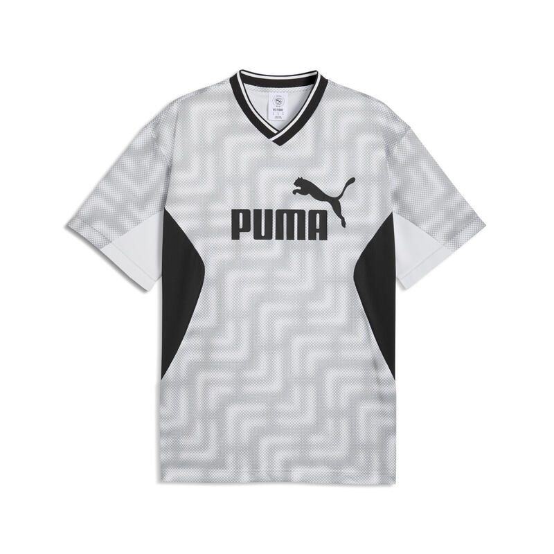 Tricou fotbal bărbați croială lejeră Essentials Block, alb PUMA
