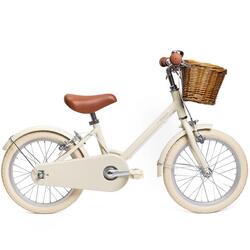 Vélo enfant 16 pouces 4-6 ans en aluminium léger - Crème