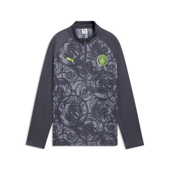 Młodzieżowa koszulka na rozgrzewkę Manchester City z zamkiem 1/4 PUMA