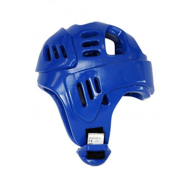 Goedgekeurde blauwe FFK karatehelm 2/3