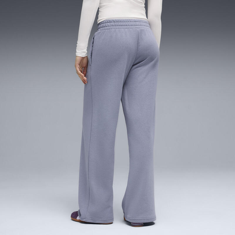 Pantalon femei croială largă talie înaltă, mov deschis PUMA