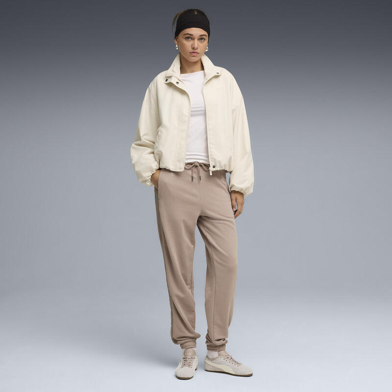 Pantalon femei talie înaltă confort Her, bej PUMA