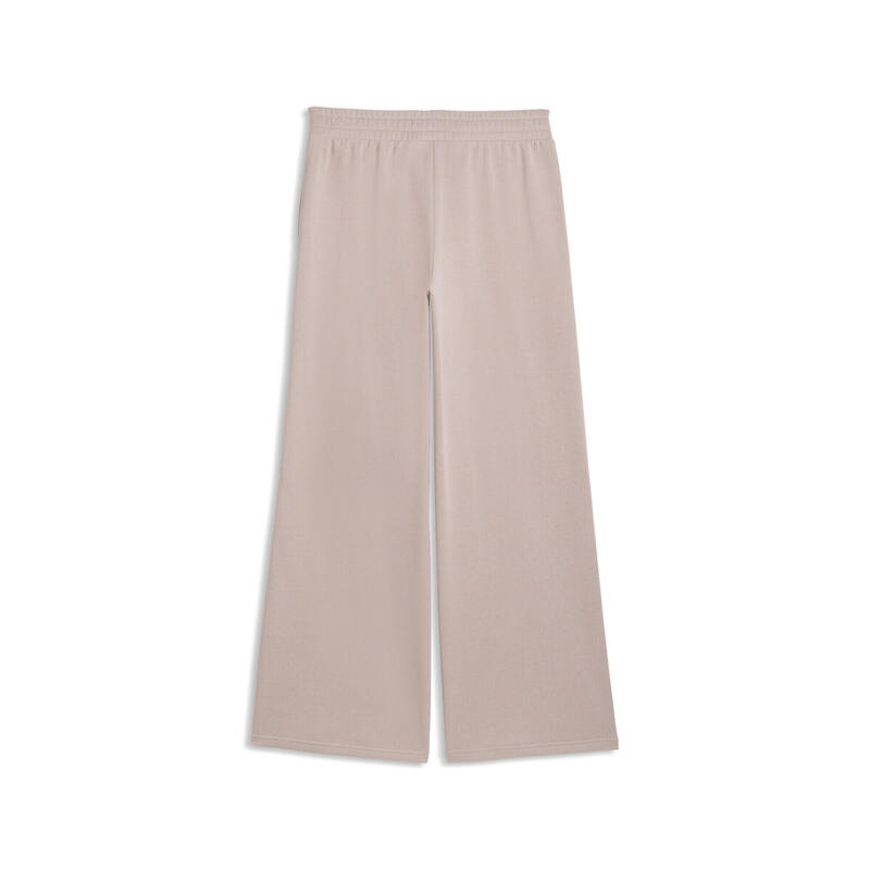 Pantalon femei croială largă talie înaltă, mov deschis PUMA
