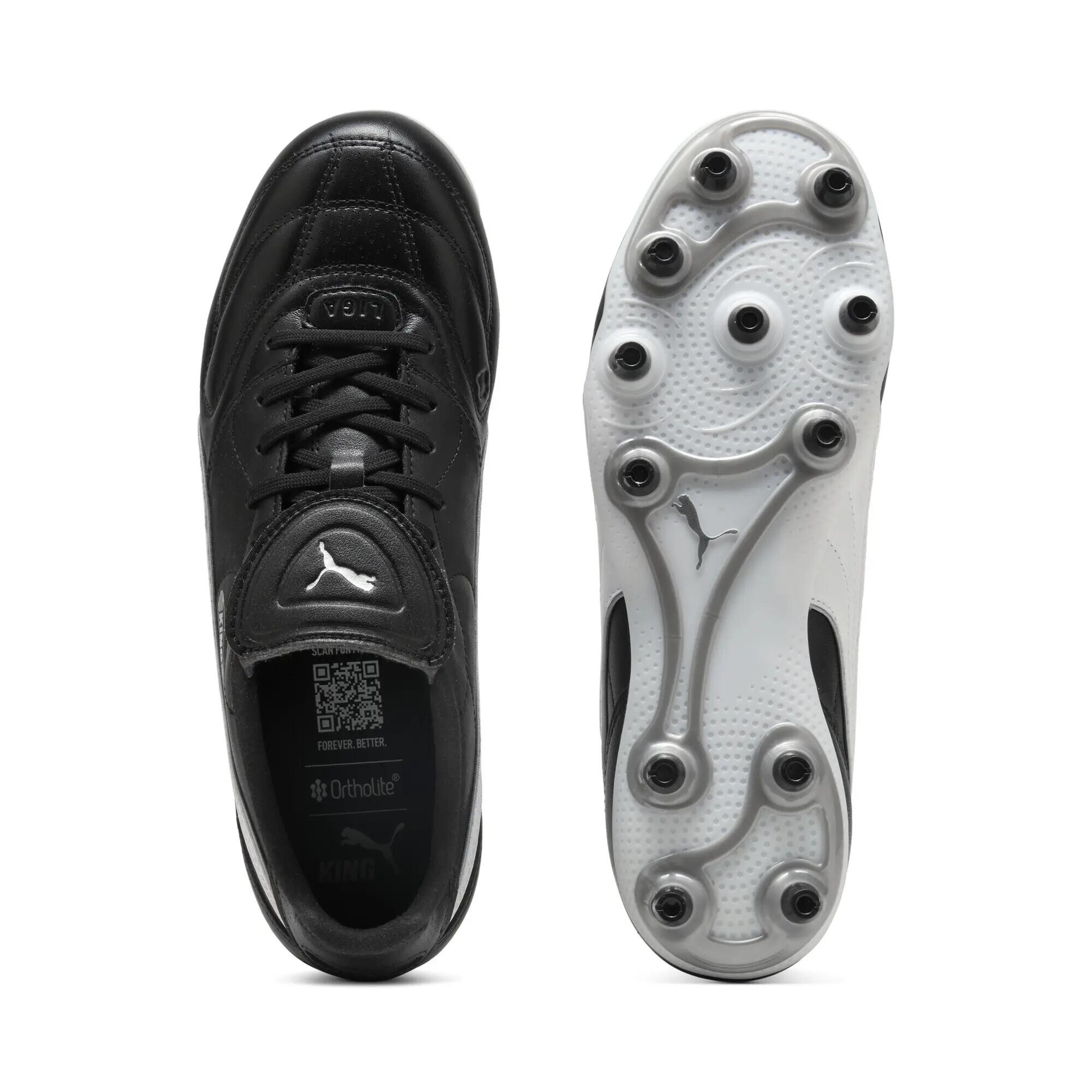 Chuteiras de futebol adulto couro King Liga FG/AG PUMA 4/6