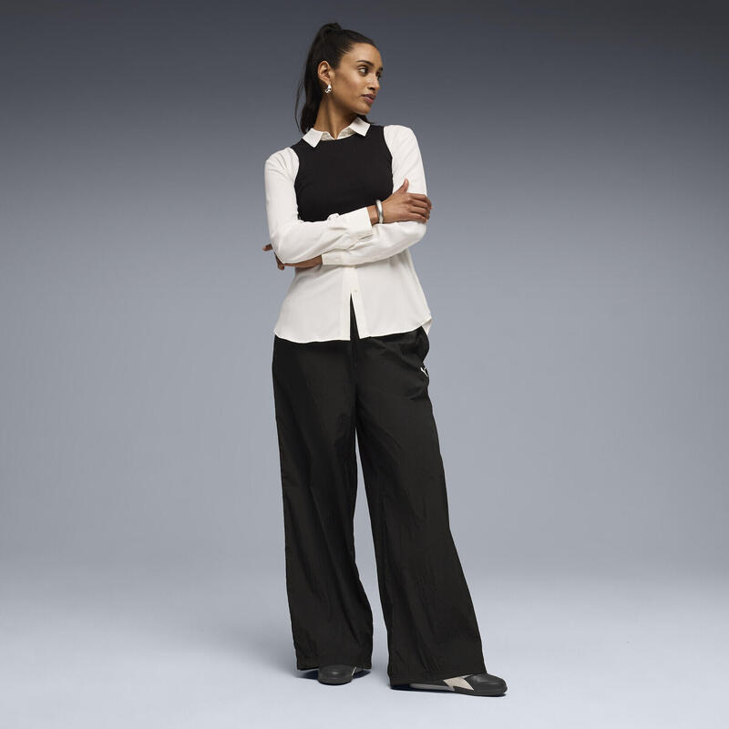 Pantalon femei lejer talie elastică, Gri deschis PUMA