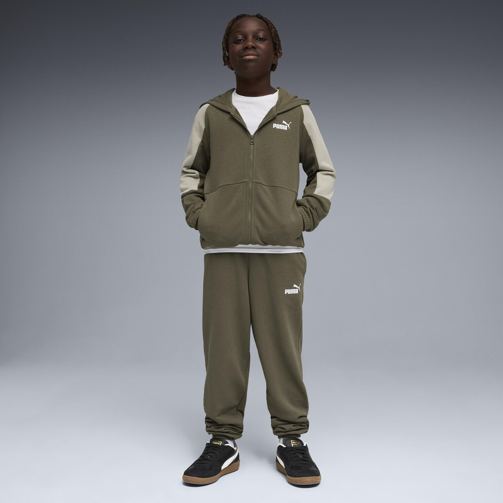 Essentials Block Hooded Tracksuit Youth PUMA 2/5