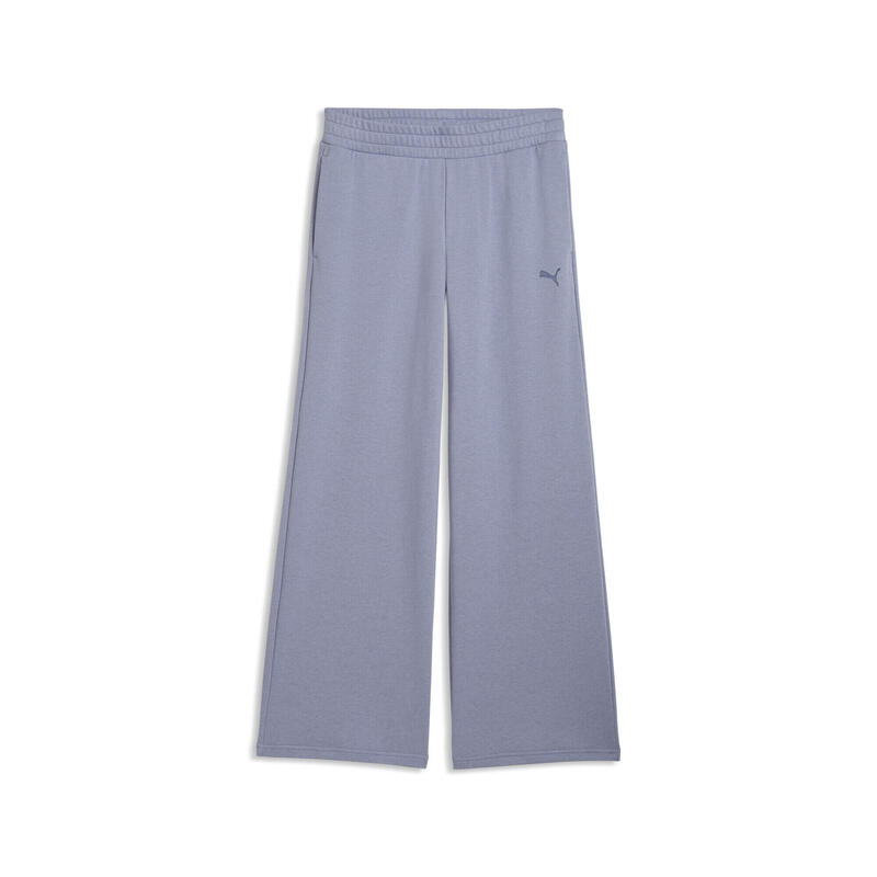 Pantalon femei croială largă talie înaltă, mov deschis PUMA