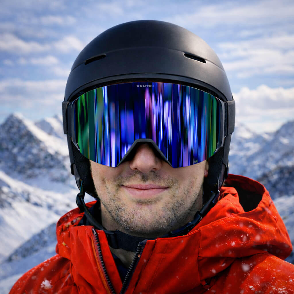Skibril met verwisselbare lens incl. S2 & S3 lenzen voor bewolkt en zonnig weer 6/7