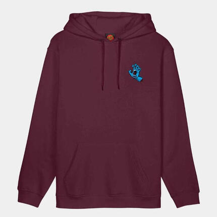 Santa Cruz Screaming Hand Chest Hoodie Bordeaux