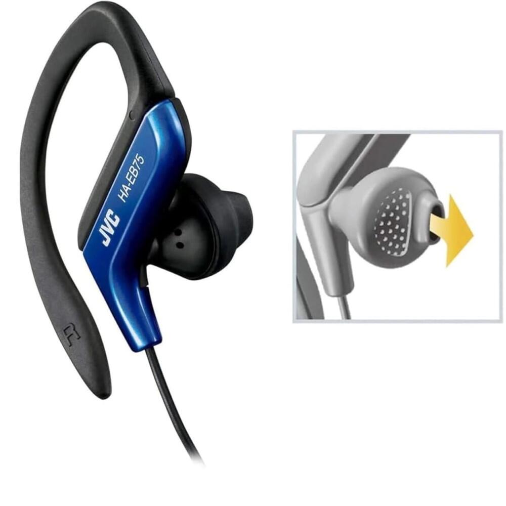 JVC Auriculares Deportivos de Clip, Sonido Potente, Cable 1,2m. HA-EB75-AN-U 2/4