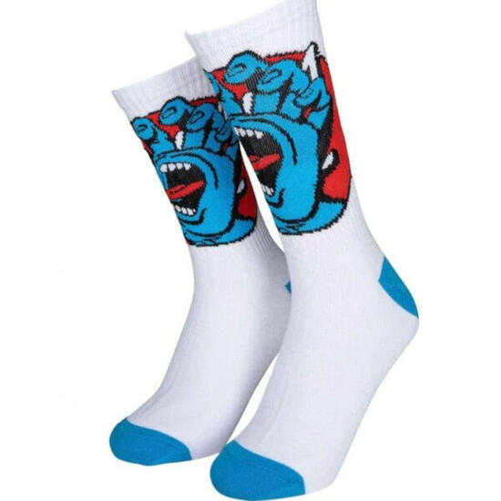 Chaussettes Santa Cruz Hand Dot Blanc