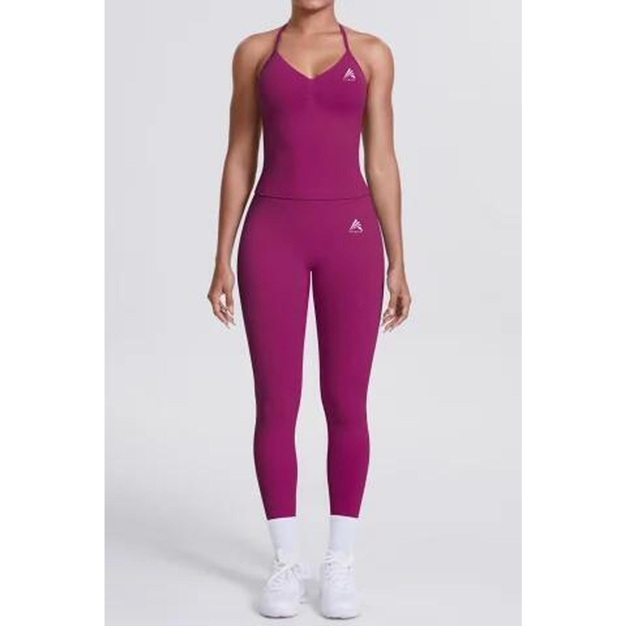 Bustiera FITSKIN V-Form Longline Dark Fuchsia