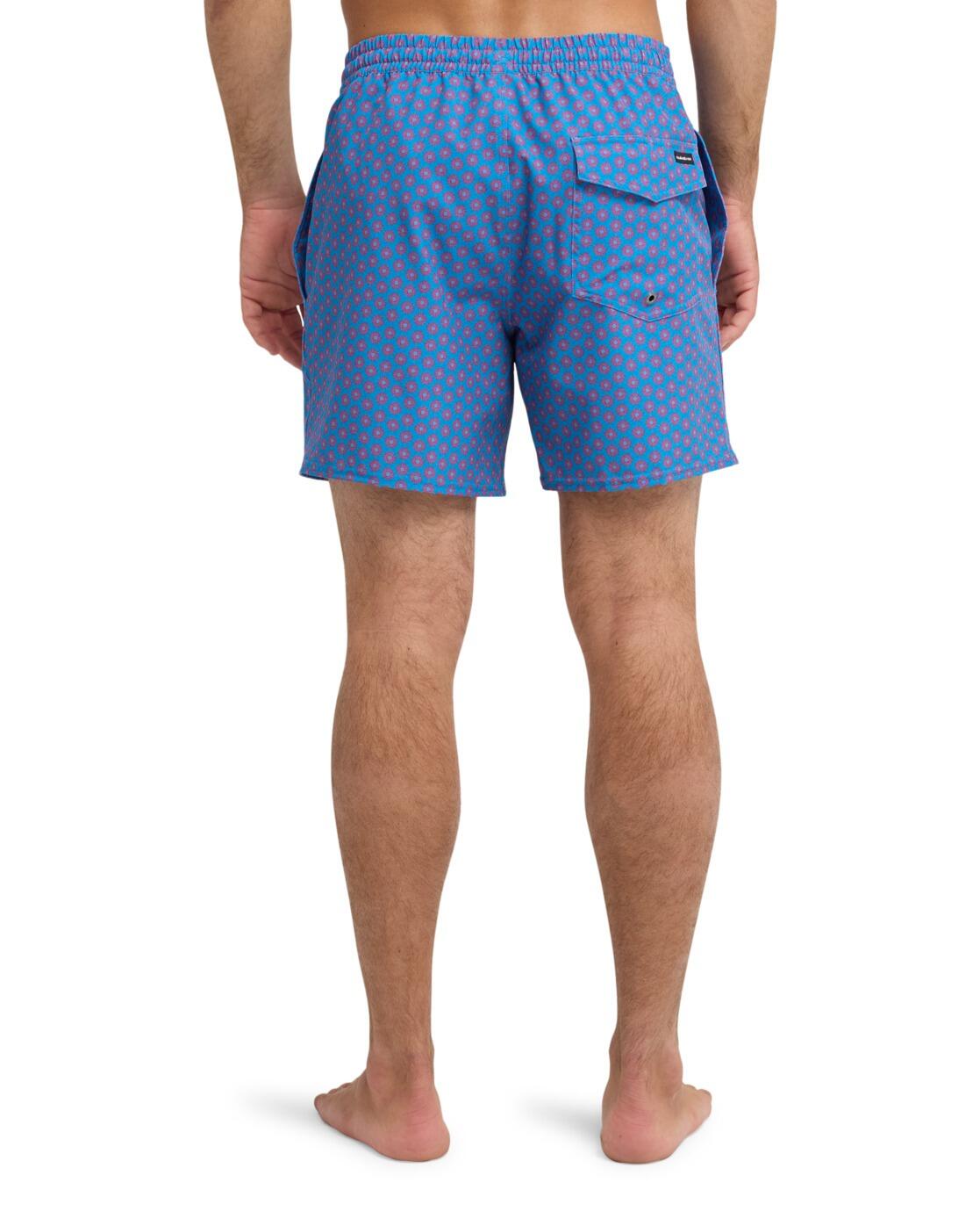 Zwembroek STRETCH PRINTED VOLLEY 16" Blau Heren 3/4